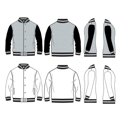 Letterman Jacket Template Design 3