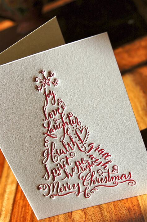 Letterpress Christmas card ideas