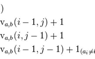 Levenshtein Distance Formula