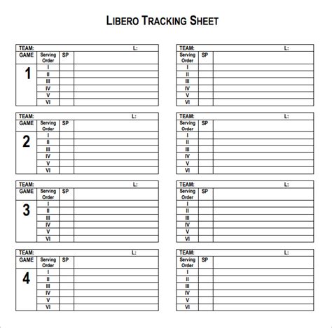 Libero Tracking Sheet Template Excel