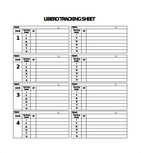 Libero Tracking Sheet Template Google Sheets