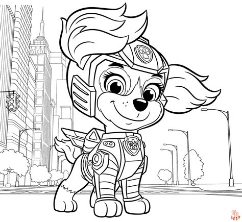 Liberty Paw Patrol Coloring Page