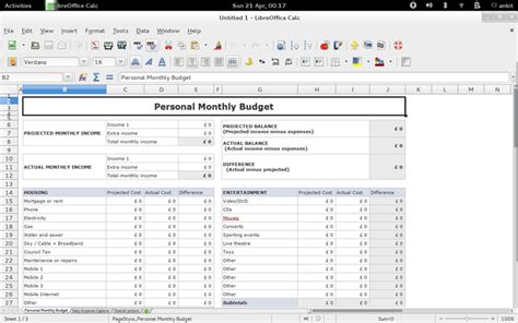 LibreOffice Budget Template