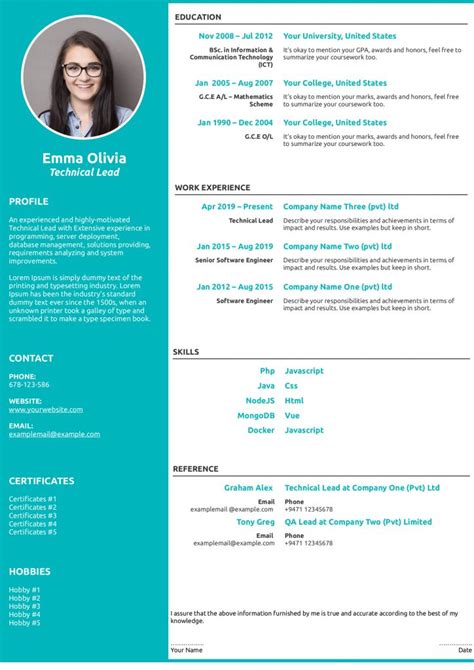 LibreOffice Resume Template Gallery