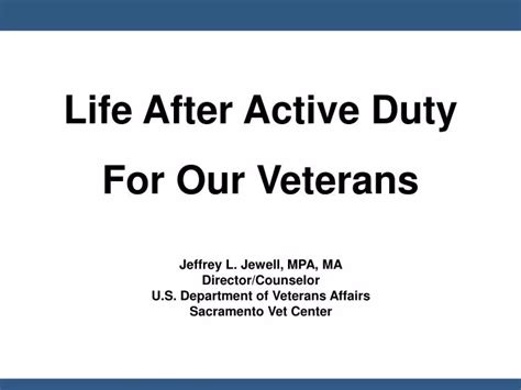 Life After Active Duty