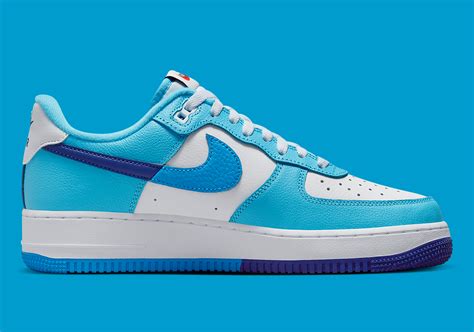 Light blue Air Forces with a pair of sneakers and a dress