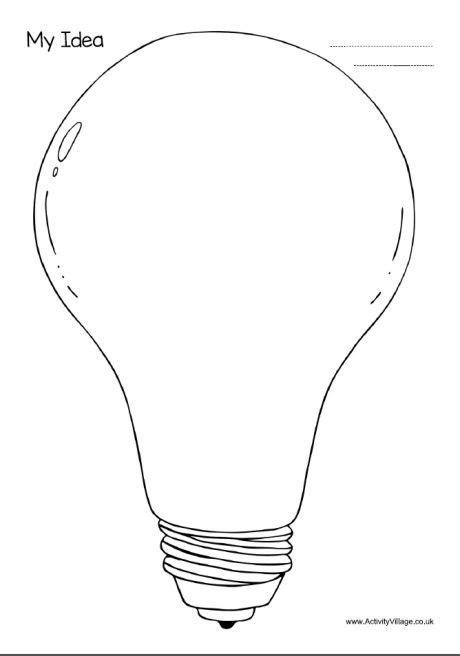 Light bulb activity sheets