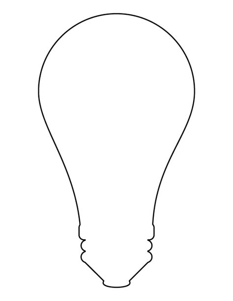 Light bulb printable template