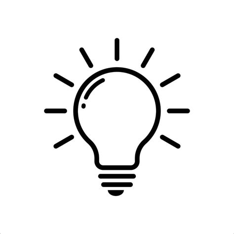 Light Bulb Template with Icons