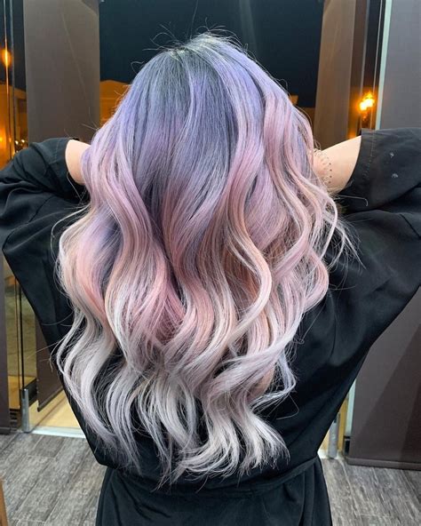 Light purple hair on blonde hair