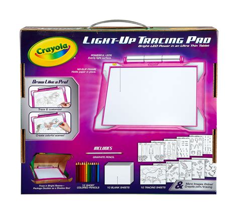 A parent and child engaging in a light up tracing pad activity together