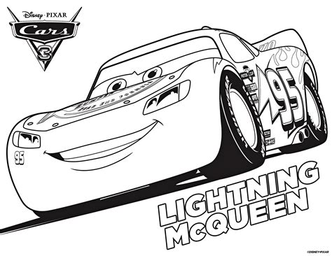 Lightning McQueen Coloring Page