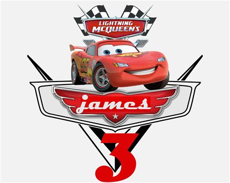 Customizable Lightning McQueen logo