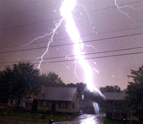 A photo of minor damage to an aircraft following a lightning strike