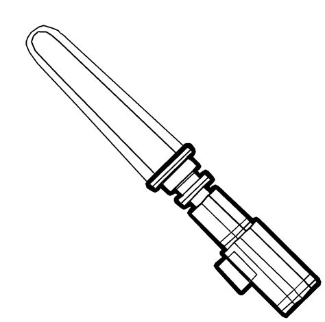 A lightsaber coloring page with a Jedi and a Sith Lord facing off