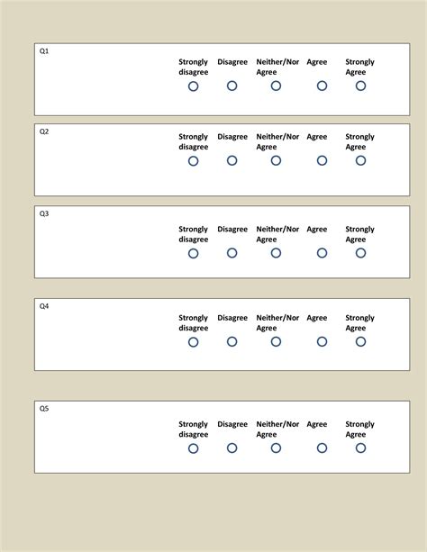 Likert Scale Chart Template