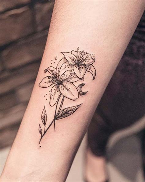 Lily flower tattoo designs for women