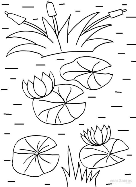 Lily Pad Coloring Template