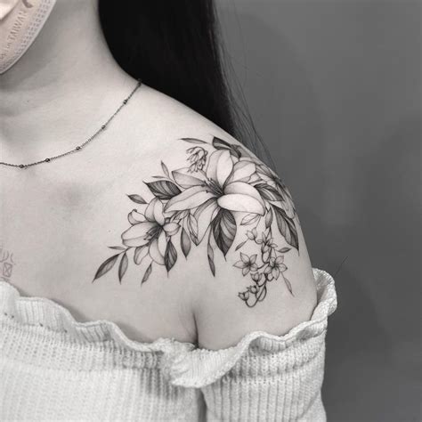 Lily Shoulder Tattoo Gallery