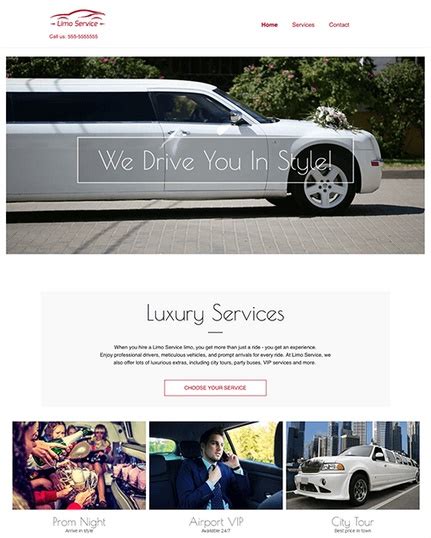 Limousine Service Website Template