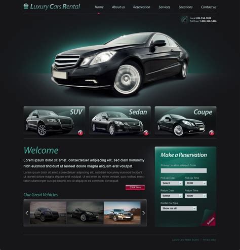 Limousine Service Website Template Free