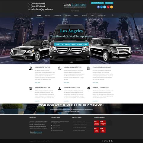 Limousine Website Template Key Features