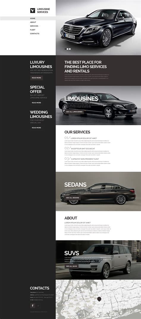 Limousine Website Template Responsive