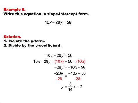 Linear Equations Examples