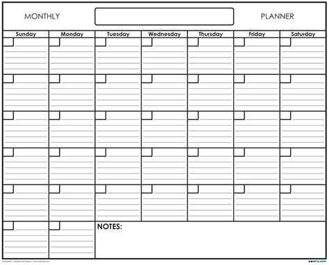 Lined calendar template for teachers