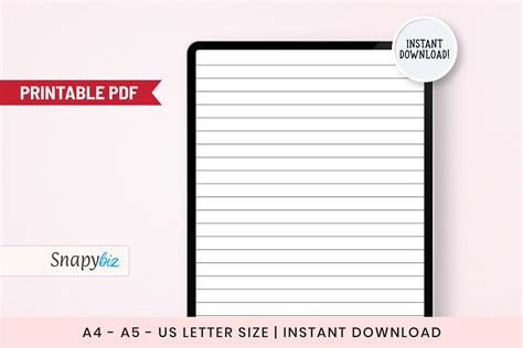 Benefits of using lined paper printables