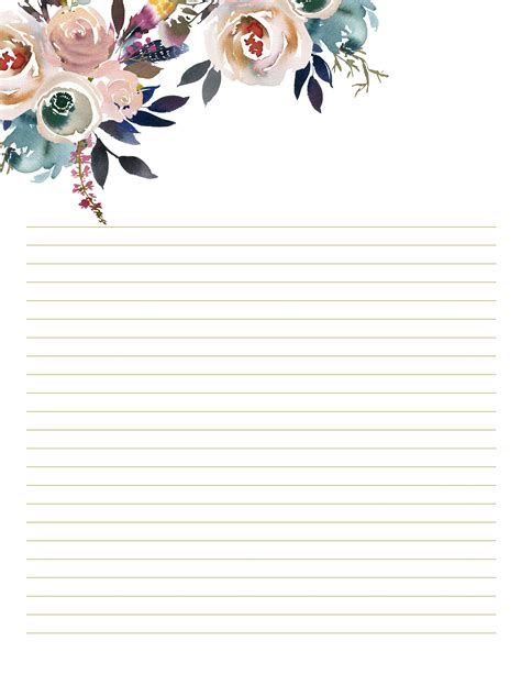 Lined Stationery Paper Template