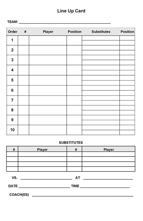 Benefits of Customizable Lineup Cards