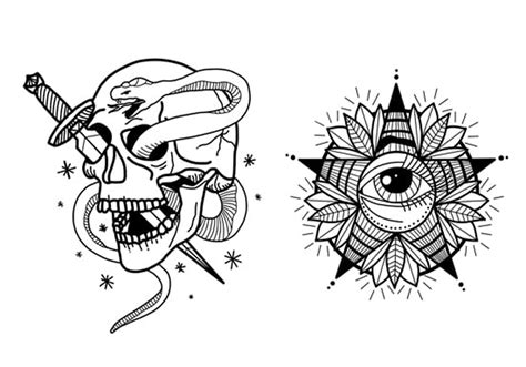 Linework Tattoo Template