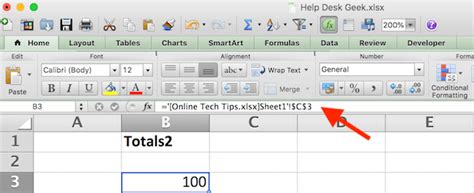 Linking Excel cells to another sheet