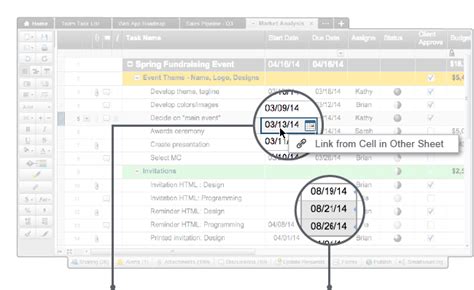 Linking cells across sheets in Excel