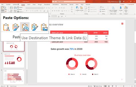 Linking Excel Charts to PowerPoint