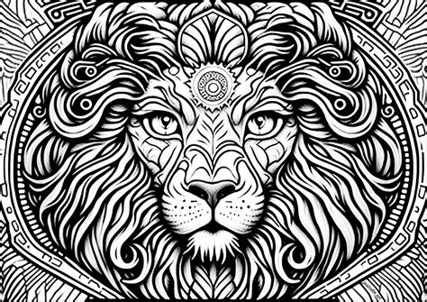 Lion coloring books for adults