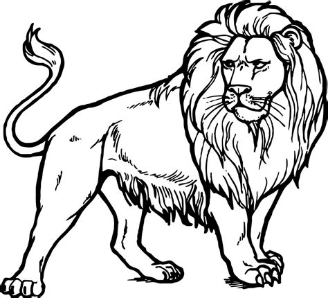 Free Printable Lion Coloring Page 3