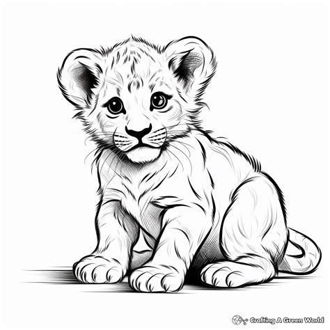 Lion Cub Coloring Page