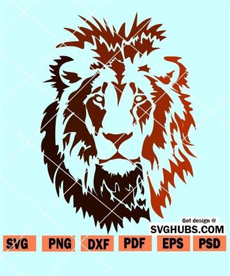 Lion SVG files for crafting