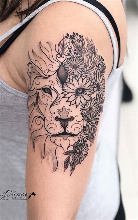 Lion zodiac tattoo design