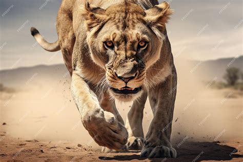 Lioness courage and determination