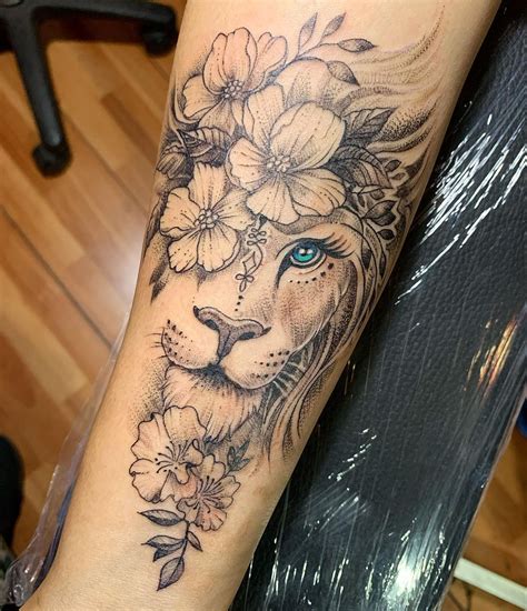 Unique lioness tattoo