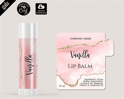 Lip Balm Label Template 2