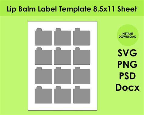 Lip Balm Label Template 8