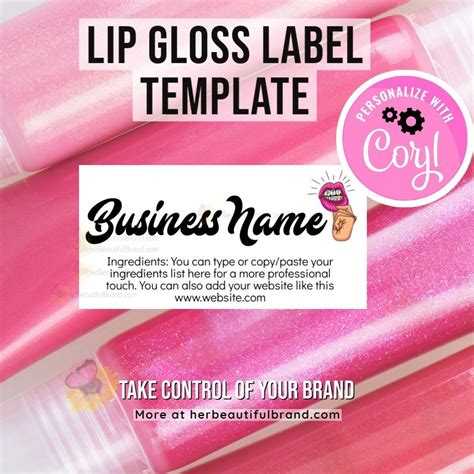 Lip gloss labels with logos