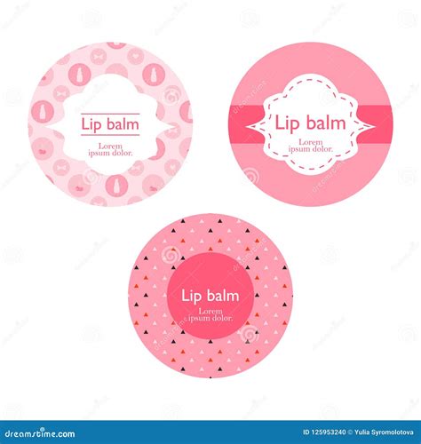 Lip gloss labels with patterns