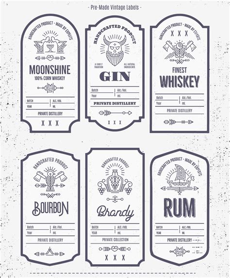 Liquor Bottle Label Template 3