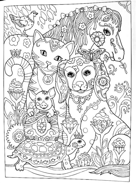 Lisa Frank Animals Coloring Page