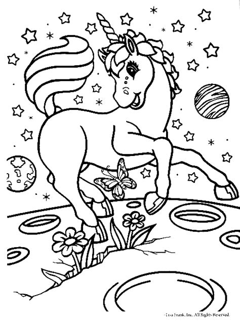 Lisa Frank Hearts Coloring Page